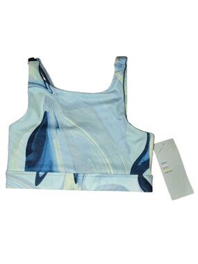 NEW Z by Zella Maggie Cropped Strappy Back Marbled Marble Print Sports Bra Top 7